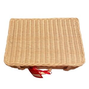 Bitty Baby Wicker Suitcase with Green Interior Retired